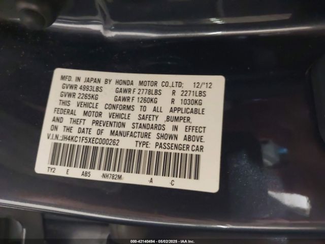 JH4KC1F5XEC000262 Acura RLX