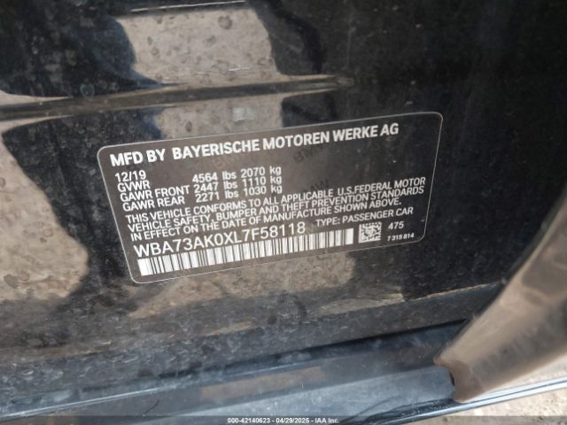 WBA73AK0XL7F58118 BMW 228i Gran Coupe Xdrive