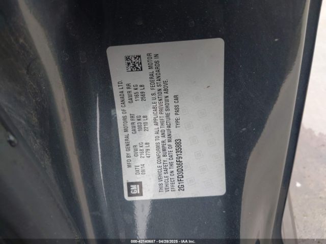2G1FD3D36F9135883 Chevrolet Camaro 1lt