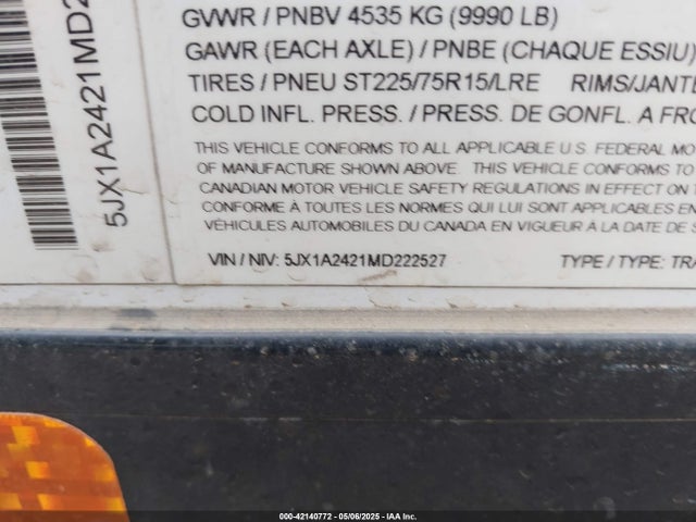 5JX1A2421MD222527 The Aluminum Trailer Comp Cargo Trailer