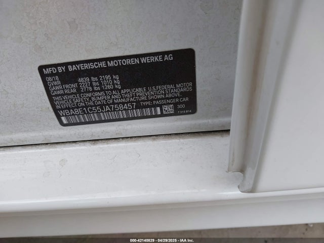 WBA8E1C55JA758457 BMW 330e Iperformance