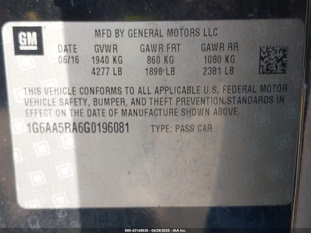 2016 CADILLAC ATS 1G6AA5RA6G0196081 Photo 8
