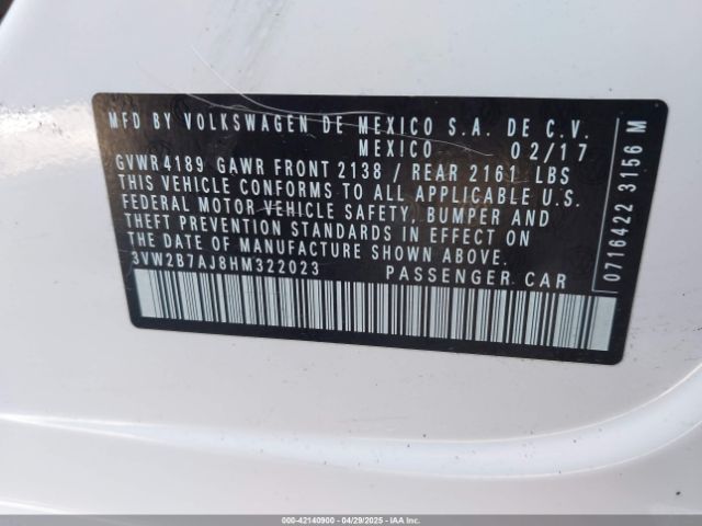 3VW2B7AJ8HM322023 Volkswagen Jetta 1.4t S