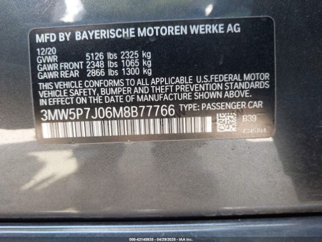 2021 BMW 3 SERIES 3MW5P7J06M8B77766 Photo 8