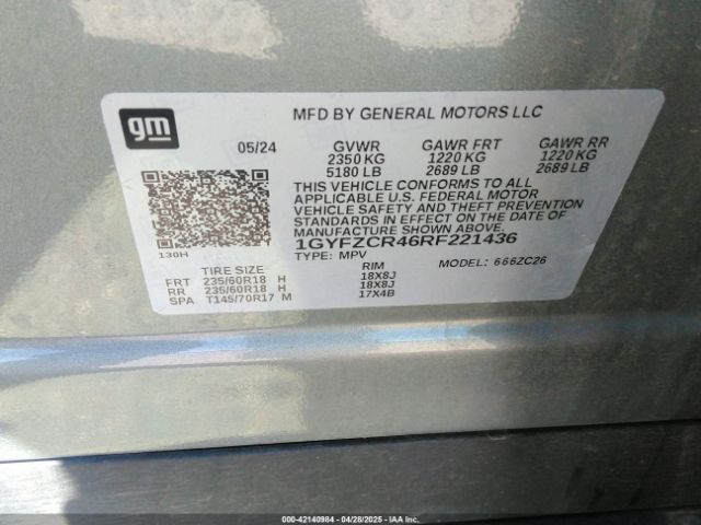 1GYFZCR46RF221436 Cadillac Xt4 Fwd Premium Luxury