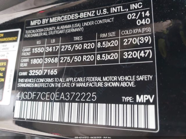 2014 MERCEDES-BENZ GL 450 4JGDF7CE0EA372225 Photo 8