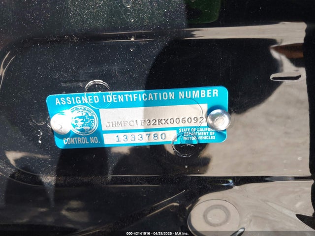 JHMFC1F32KX006092 Honda l15b7/l15by