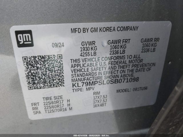 KL79MPSL0SB071098 Chevrolet l3t