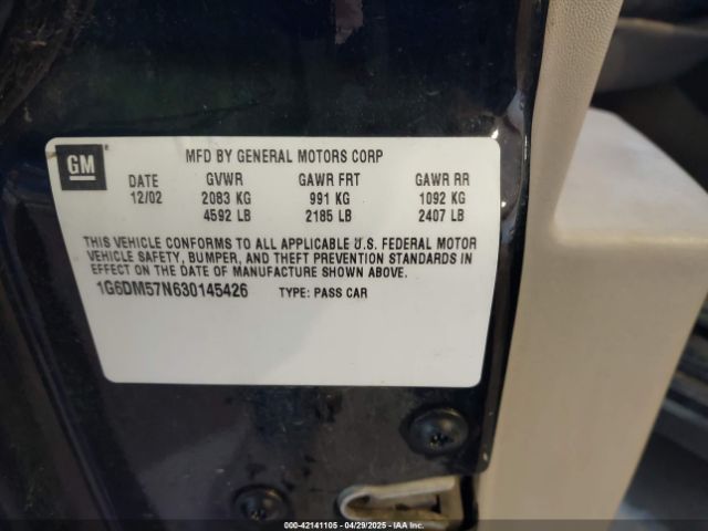 2003 CADILLAC CTS 1G6DM57N630145426 Photo 8