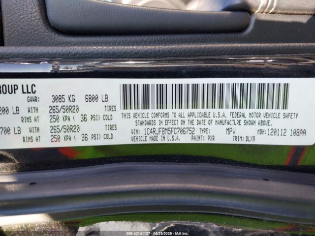 2015 JEEP GRAND CHEROKEE 1C4RJFBM5FC706752 Photo 8