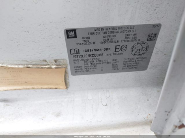 1GTV2LEC7HZ365383 GMC SIERRA 1500