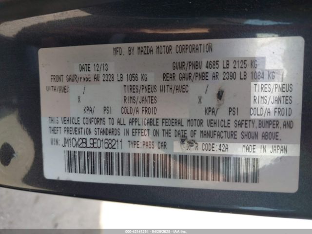 JM1CW2BL9E0168211 Mazda Mazda5 Sport