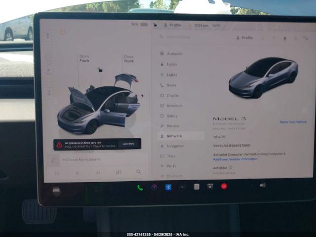 5YJ3E1EB9SF873801 Tesla Model 3 Long Range All-wheel Drive