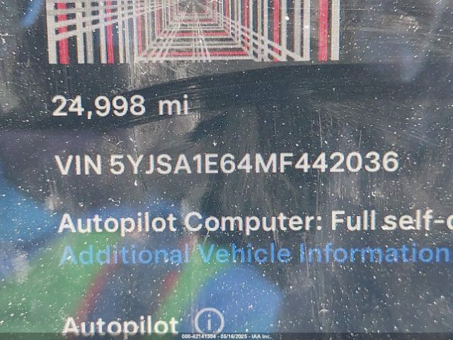 5YJSA1E64MF442036 Tesla Model S Plaid Tri Motor All-wheel Drive