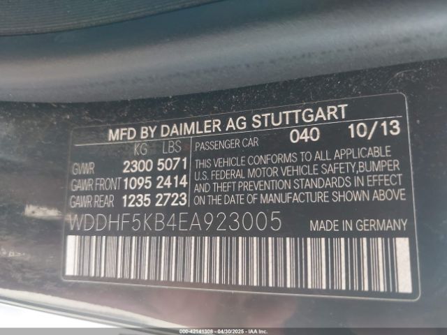 WDDHF5KB4EA923005 Mercedes-Benz E 350 E 350 Luxury