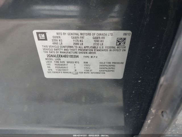 2GNALCEK4E6105394 Chevrolet Equinox 2lt