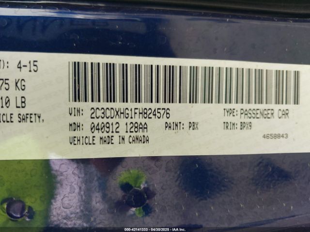 2015 DODGE CHARGER 2C3CDXHG1FH824576 Photo 8
