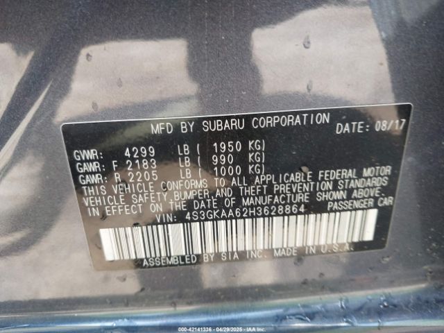 4S3GKAA62H3628864 Subaru Impreza 2.0i