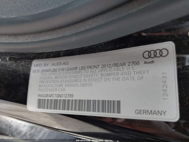 WAUGFAFC1GN012799 Audi A6 2.0t Premium Plus