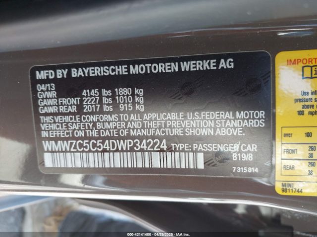 2013 MINI COUNTRYMAN WMWZC5C54DWP34224 Photo 8
