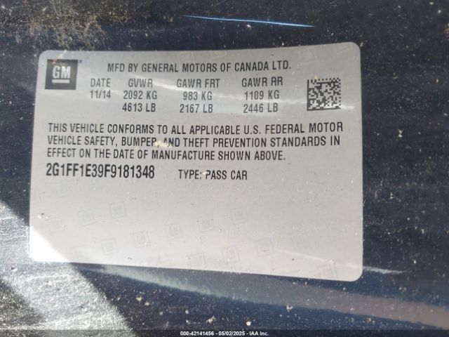 2G1FF1E39F9181348 Chevrolet Camaro 2lt