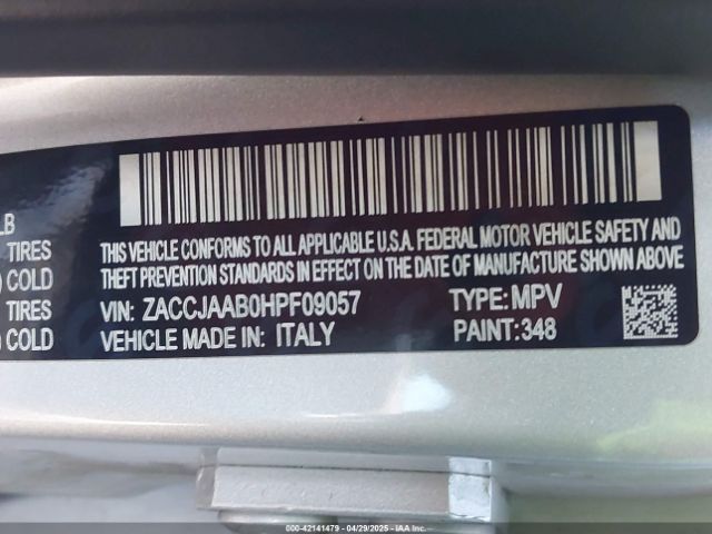 ZACCJAAB0HPF09057 Jeep Renegade Sport Fwd