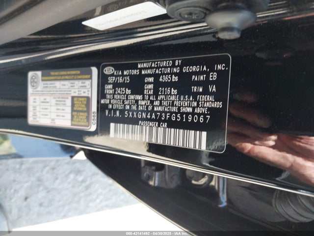 5XXGN4A73FG519067 KIA OPTIMA EX