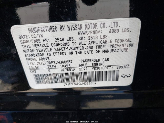 Infiniti 2018 2018 JN1EV7AP3JM366687 Image 9