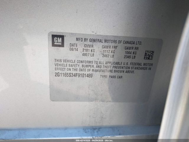 2G1165S34F9101489 Chevrolet IMPALA 2LZ