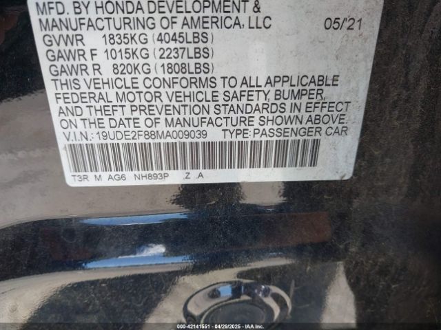 19UDE2F88MA009039 Acura Ilx Premium   A-spec Packages/technology   A-spec Packages
