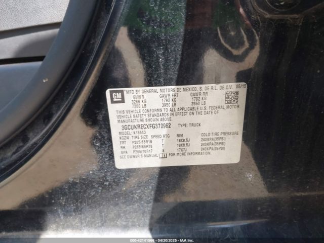 3GCUKRECXFG370962 Chevrolet Silverado 1500 2lt