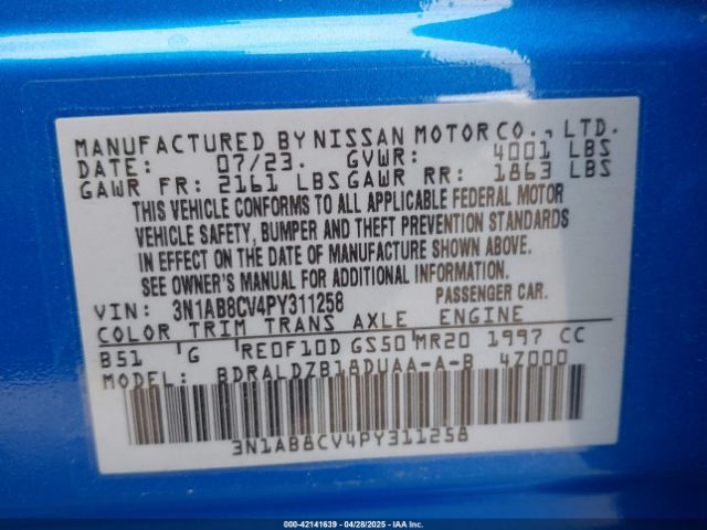 2023 NISSAN SENTRA 3N1AB8CV4PY311258 Photo 8