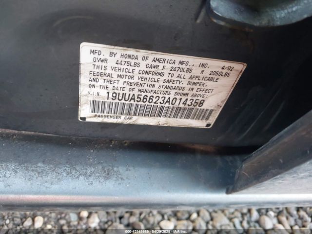 2003 ACURA TL 19UUA56623A014358 Photo 8