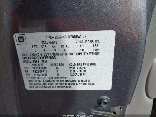 1999 CADILLAC DEVILLE 1G6KE54Y2XU752599 Photo 8