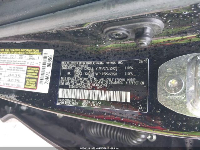 5TDKY5G15GS063583 Toyota Sequoia Limited 5.7l V8