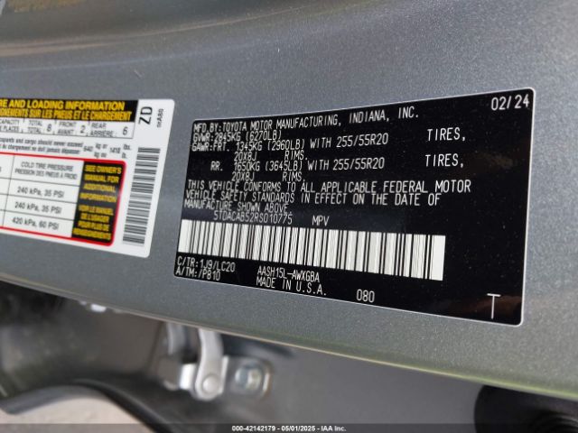 5TDACAB52RS010775 Toyota a25a-fxs, 5nm+4nm