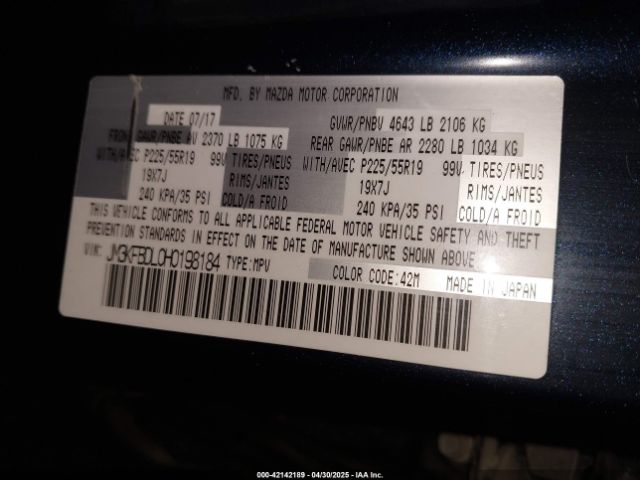 JM3KFBDL0H0198184 Mazda Cx-5 Grand Touring
