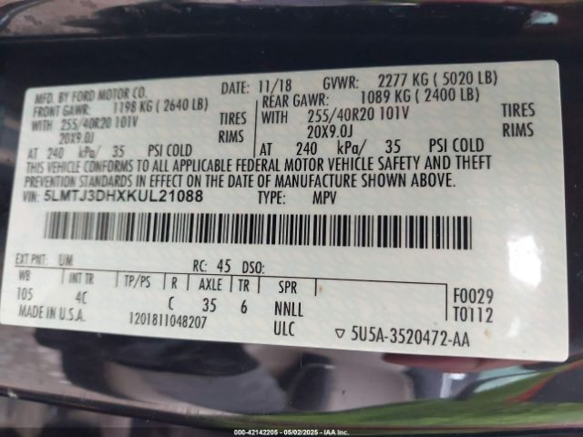 2019 LINCOLN MKC 5LMTJ3DHXKUL21088 Photo 8