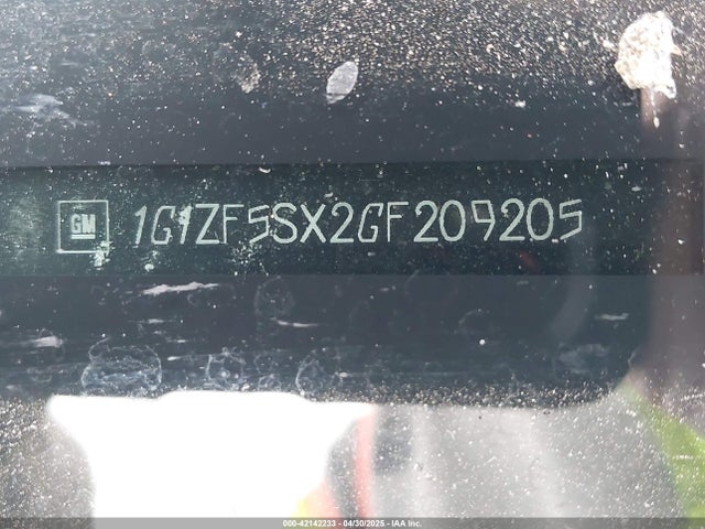 1G1ZF5SX2GF209205 Chevrolet MALIBU 2LT