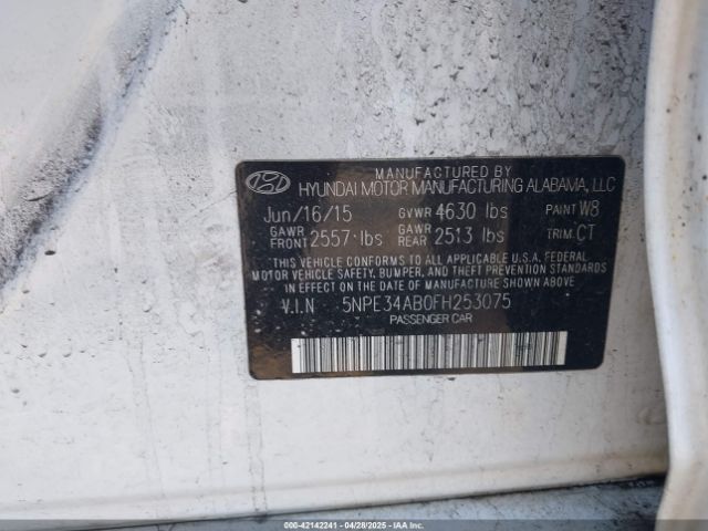 5NPE34AB0FH253075 Hyundai Sonata Limited 2.0t
