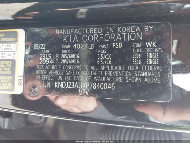 KNDJ23AUXP7840046 KIA SOUL LX