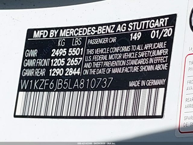 W1KZF6JB5LA810737 Mercedes-Benz m276