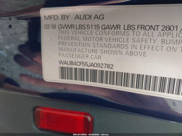 2018 AUDI S5 WAUB4CF55JA092782 Photo 8