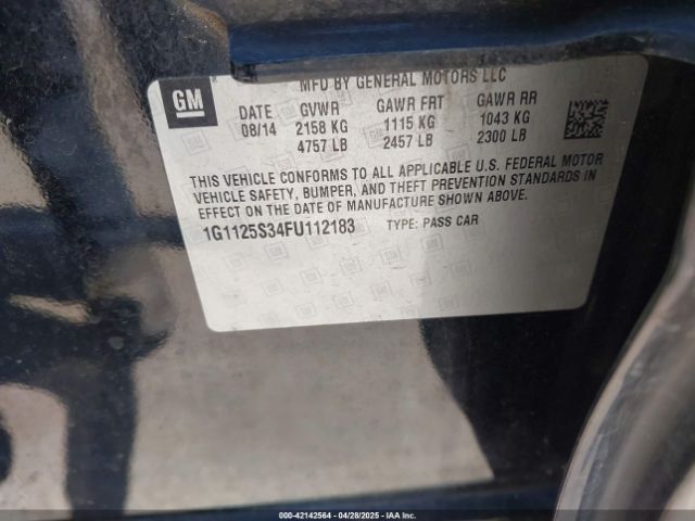 1G1125S34FU112183 Chevrolet Impala 2lt