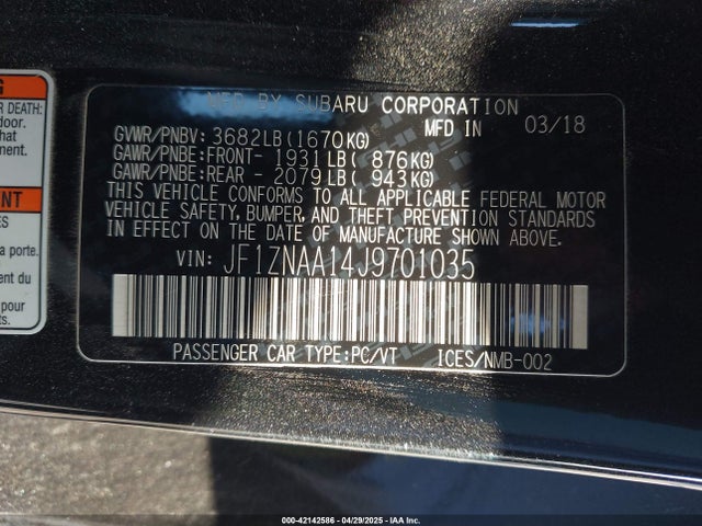 JF1ZNAA14J9701035 Toyota 86