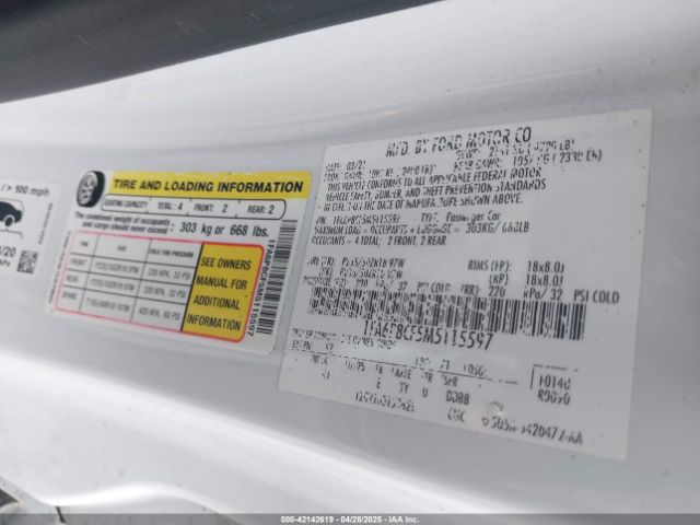 1FA6P8CF5M5115597 Ford Mustang Gt Premium Fastback