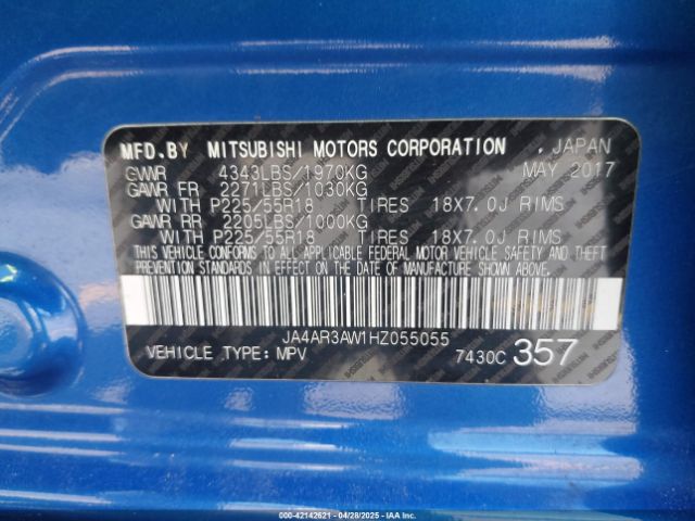 JA4AR3AW1HZ055055 Mitsubishi Outlander Sport 2.4 Se