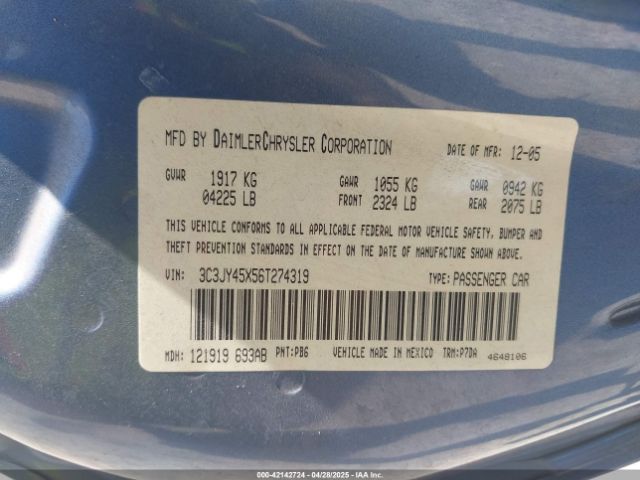 2006 CHRYSLER PT CRUISER 3C3JY45X56T274319 Photo 8