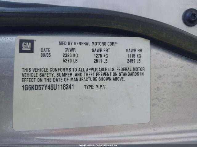 2006 CADILLAC DTS 1G6KD57Y46U118241 Photo 8