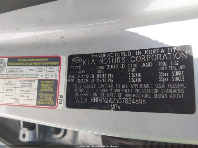 KNDJN2A25G7854808 KIA Soul